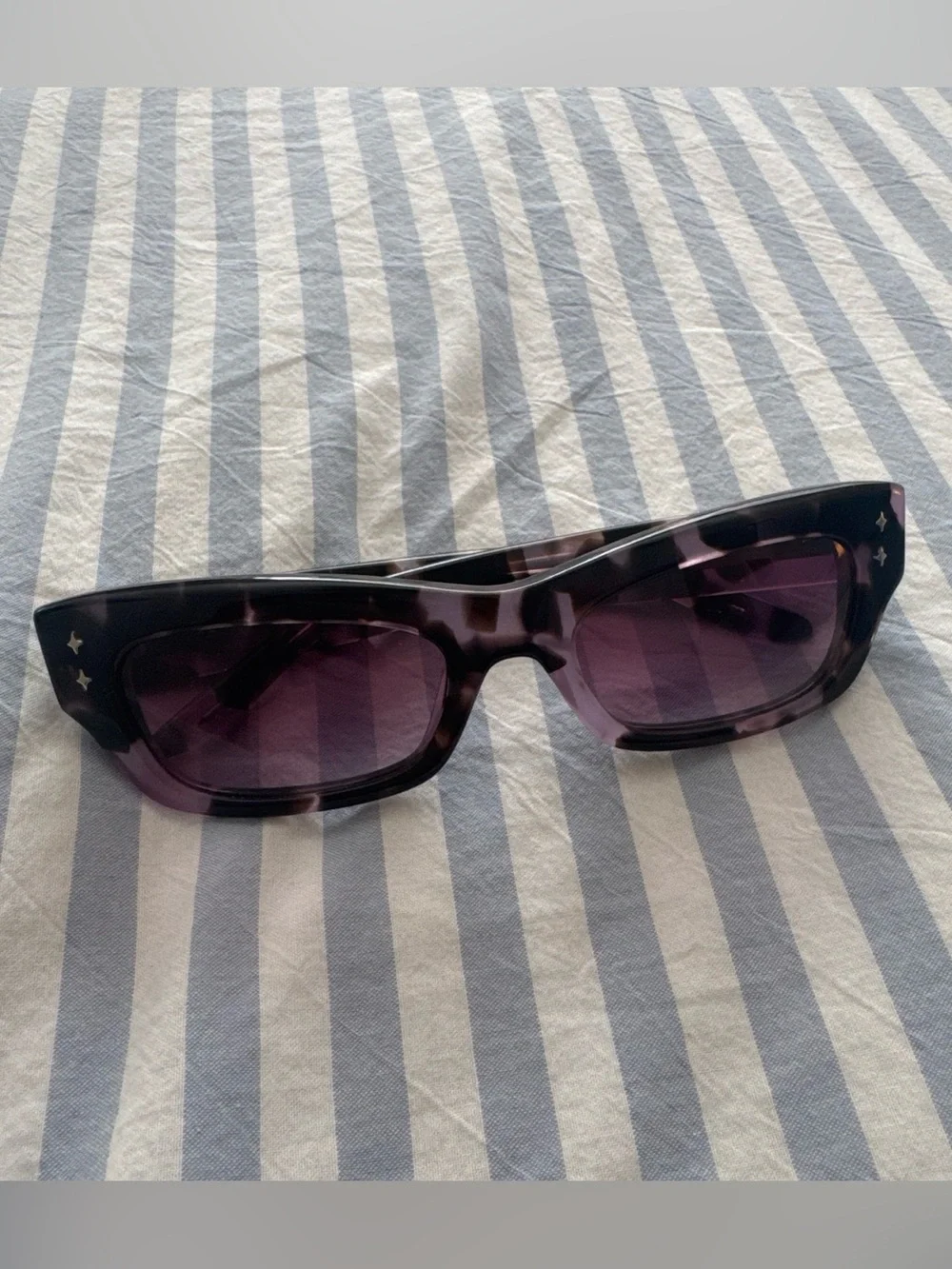 Crap Eyewear Purple Tortoise Cat-Eye Sunglasses